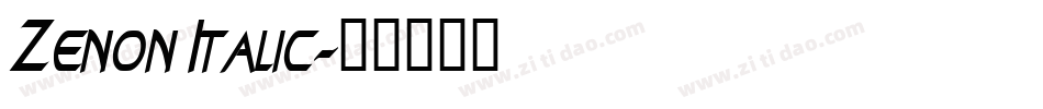 Zenon Italic字体转换